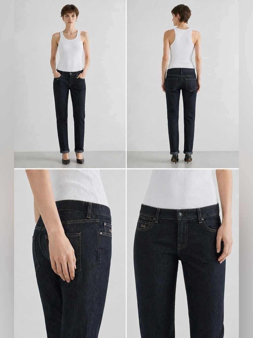 STELLA MCCARTNEY Low Rise Slim Jean Dark Wash